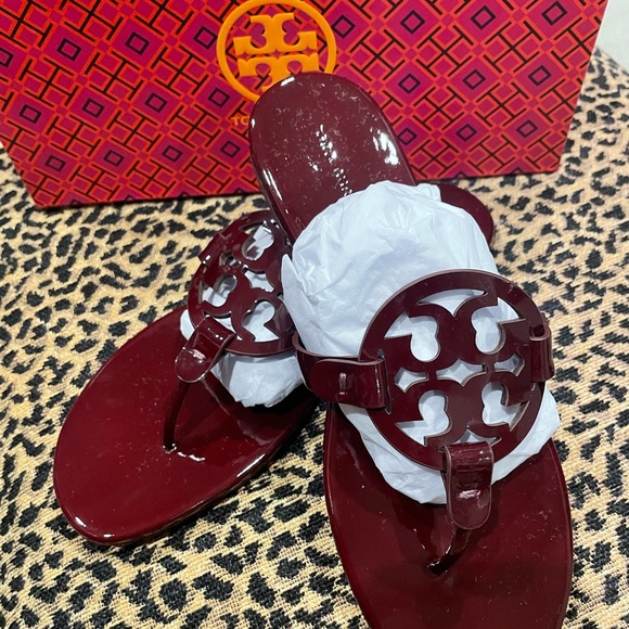Tory Burch Miller Soft Patent Sandals - Picture 10 of 12